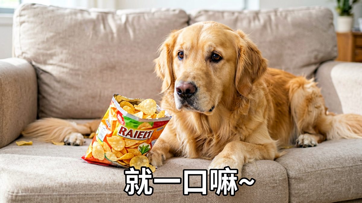 狗狗的演技派上线，用无辜眼神骗取零食