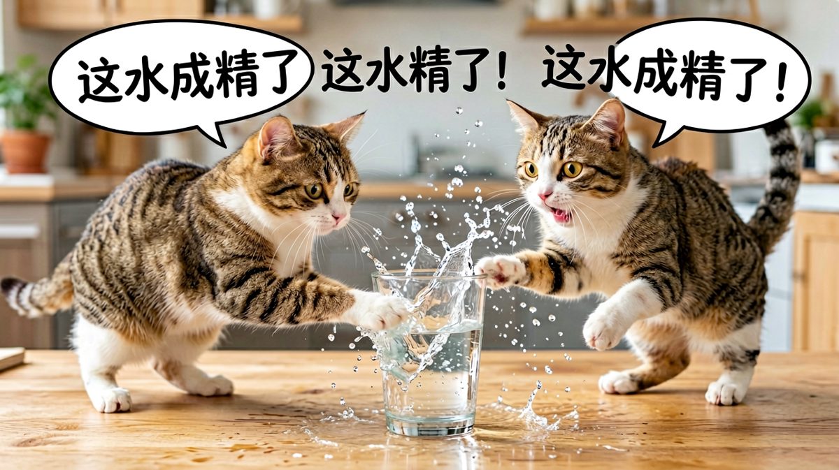 猫咪对水的恐惧与好奇，经典的两极分化