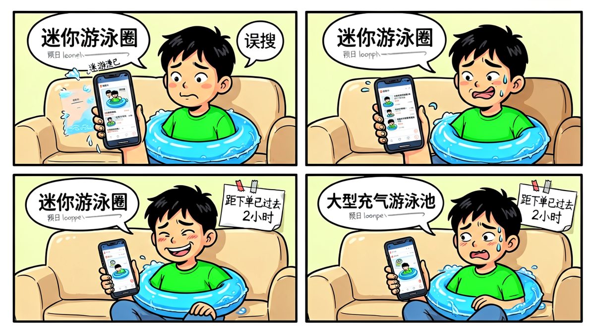 查看订单才惊觉自己搜索关键词搜错了