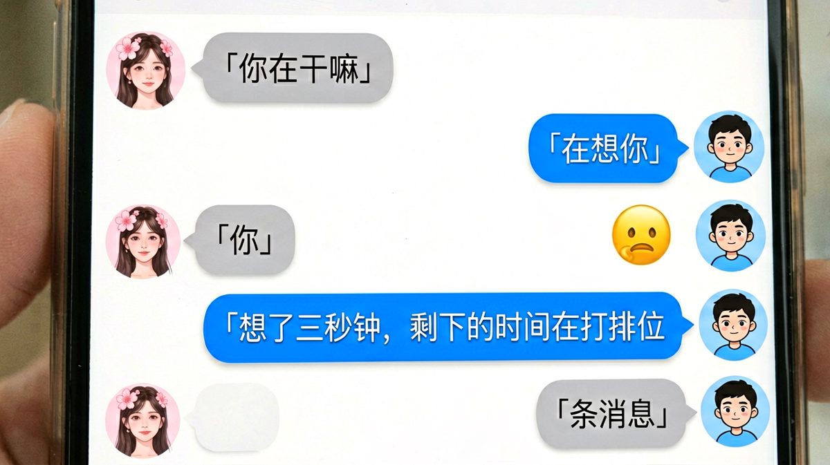 三秒钟的想念，其余时间都在打排位