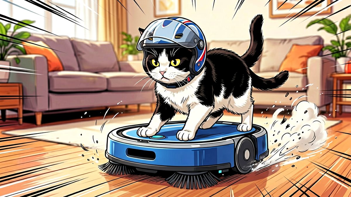 奶牛猫：我是这片地板的王者，谁也别想阻止我！