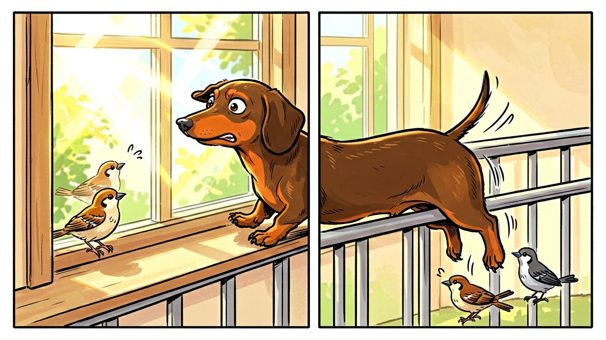 腊肠犬：我这身段……适合当门栓不适合看风景啊！