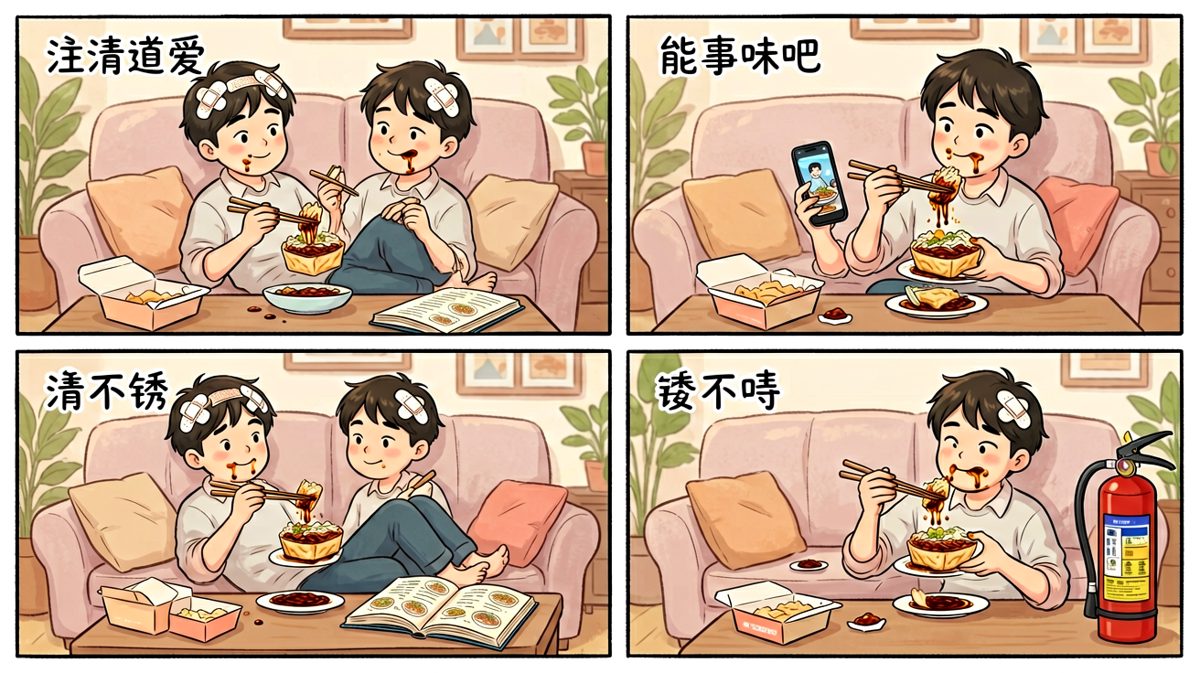 一边吃外卖一边学习，下次一定成功
