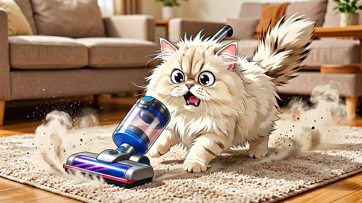 猫咪眼中的'巨兽'来袭。