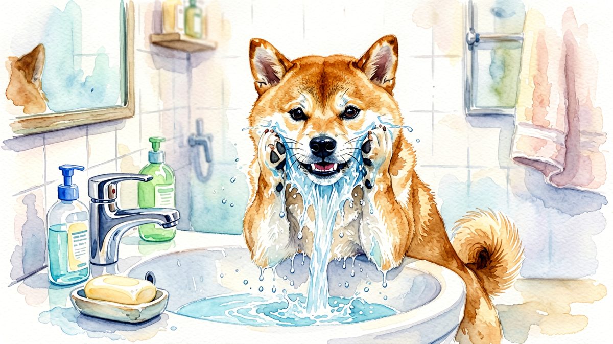 狗狗的模仿秀成功翻车。