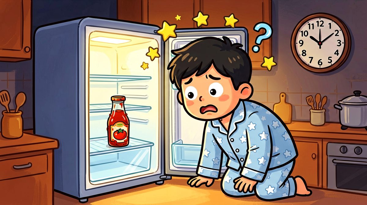 第1格：深夜饿成骷髅，冰箱比脸还干净