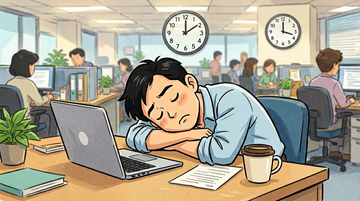 午休时间到了，打工人准时进入梦乡