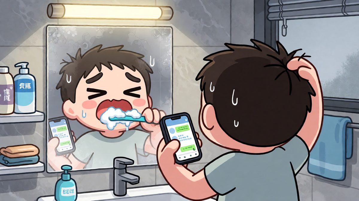 刷牙洗漱一条龙，困得怀疑人生