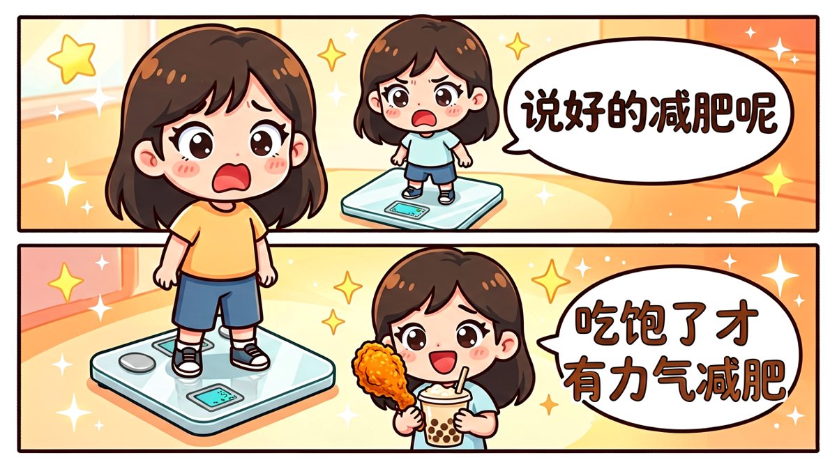 减肥路上的绊脚石，永远是下一顿。