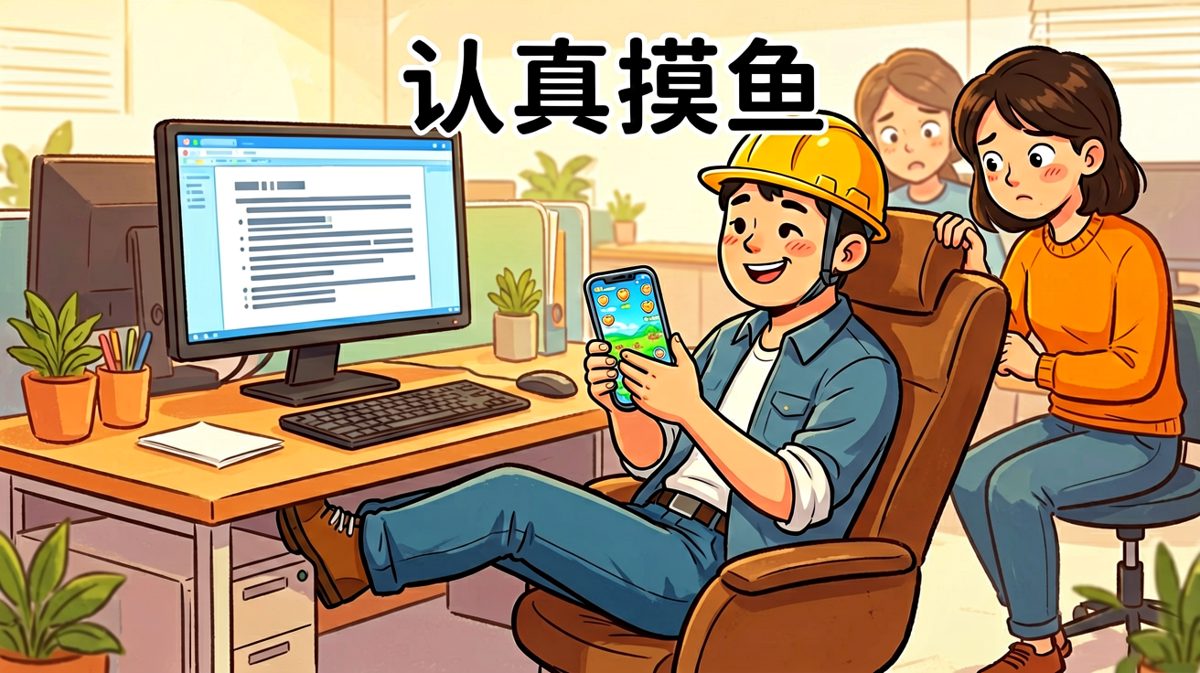 只要我摸鱼姿势够标准，领导就看不见。