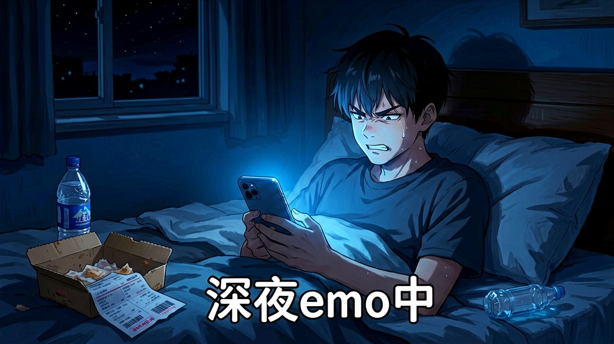 白天是钮祜禄·打工人，晚上是emo小王子。