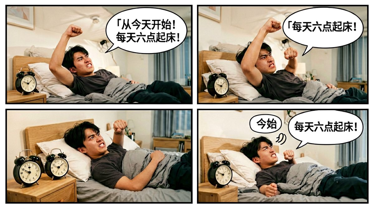下定决心早起的一天开始了
