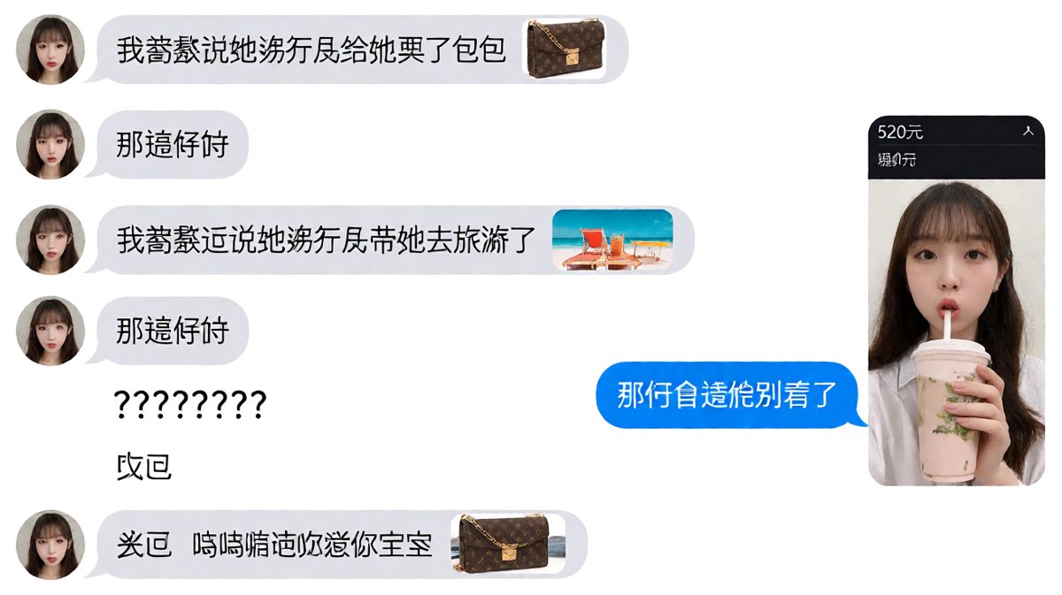 520块终结了一场闺蜜比较大赛