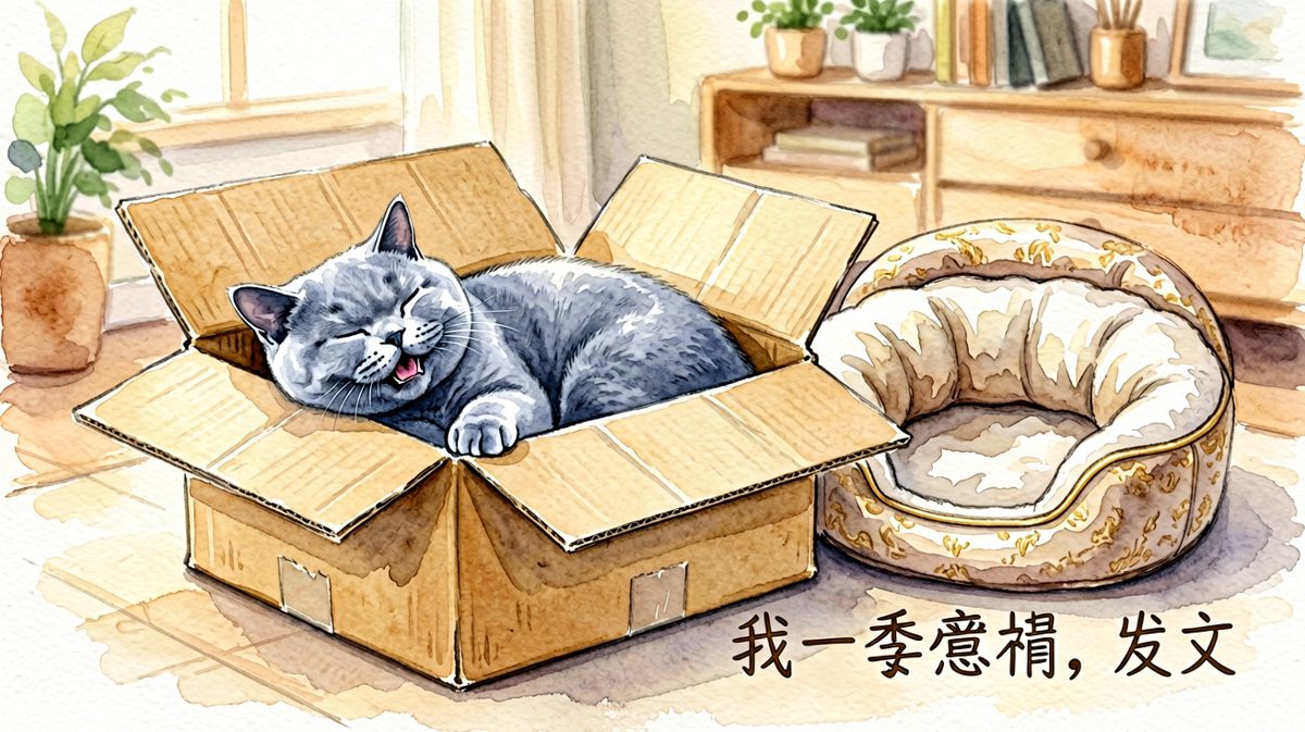 豪华猫窝：我做错了什么？一个破纸箱凭什么？