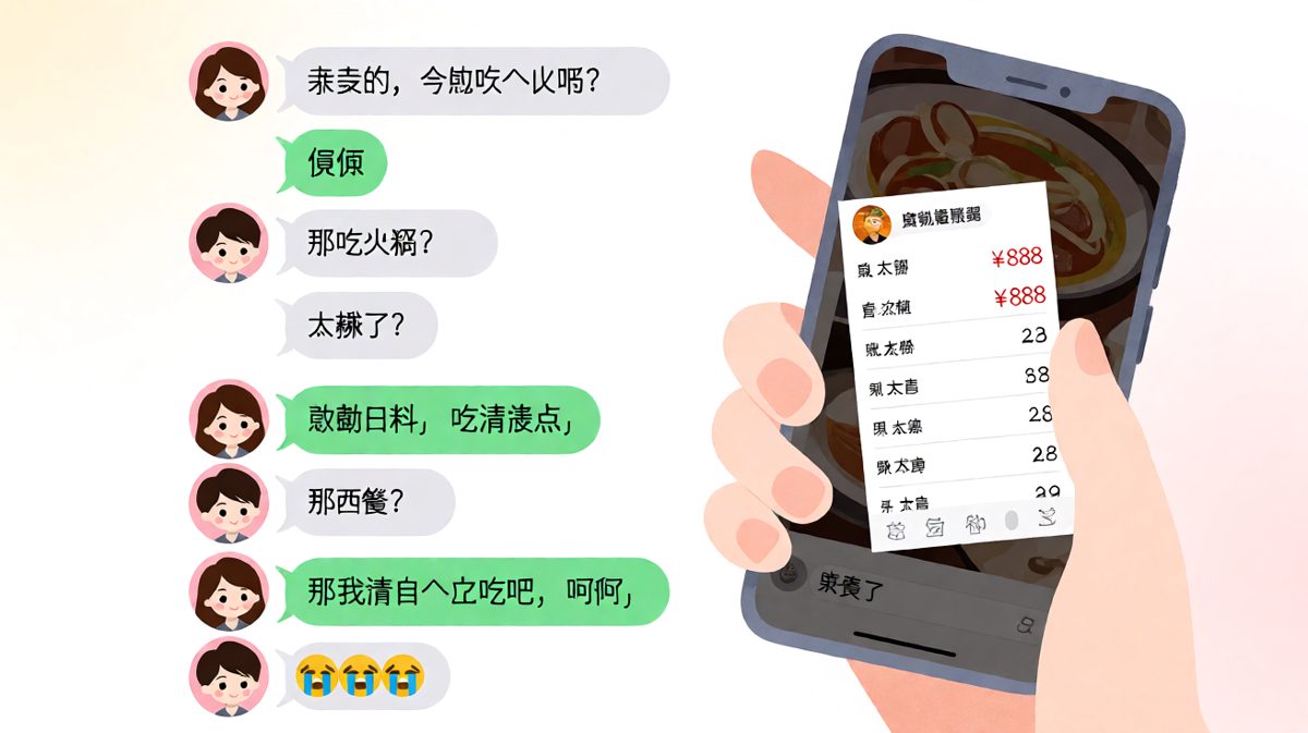 点餐时的经典「随便」连环暴击，最后女生用一张账单完成神反转。