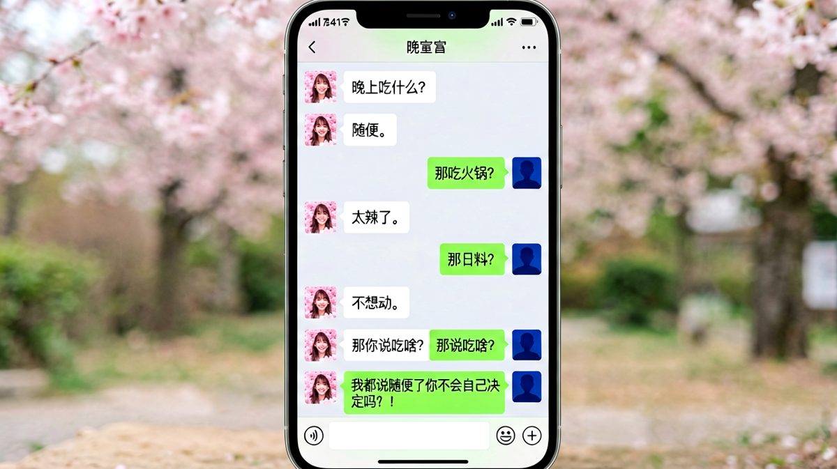 '随便'是情侣聊天中最危险的词汇