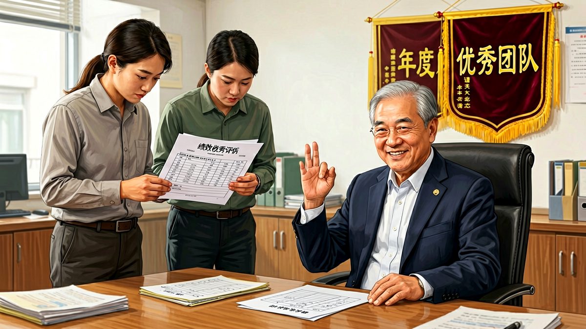 老板：'今年绩效你垫底，但有个好消息。'员工：'什么？'老板：'明年我们继续垫。'