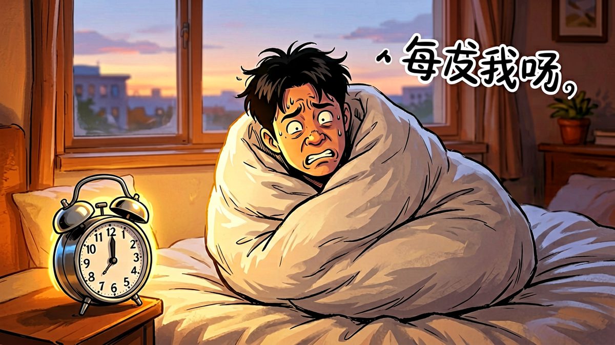 第二格：闹钟响第三次，灵魂还在挣扎