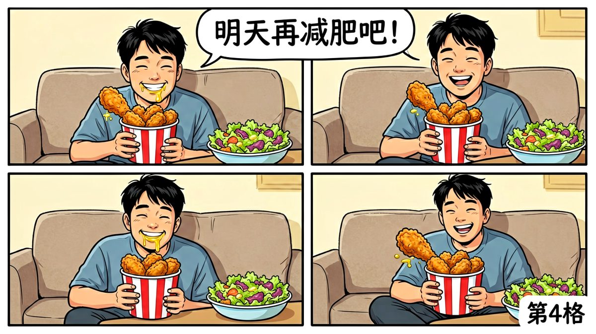 炸鸡入口的瞬间，减肥Plan又失败了