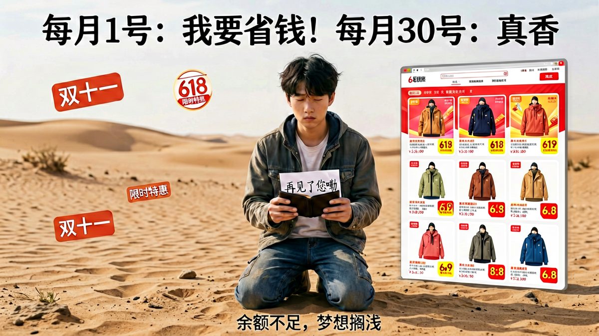 钱包：我空了。我：我知道，但我忍不住