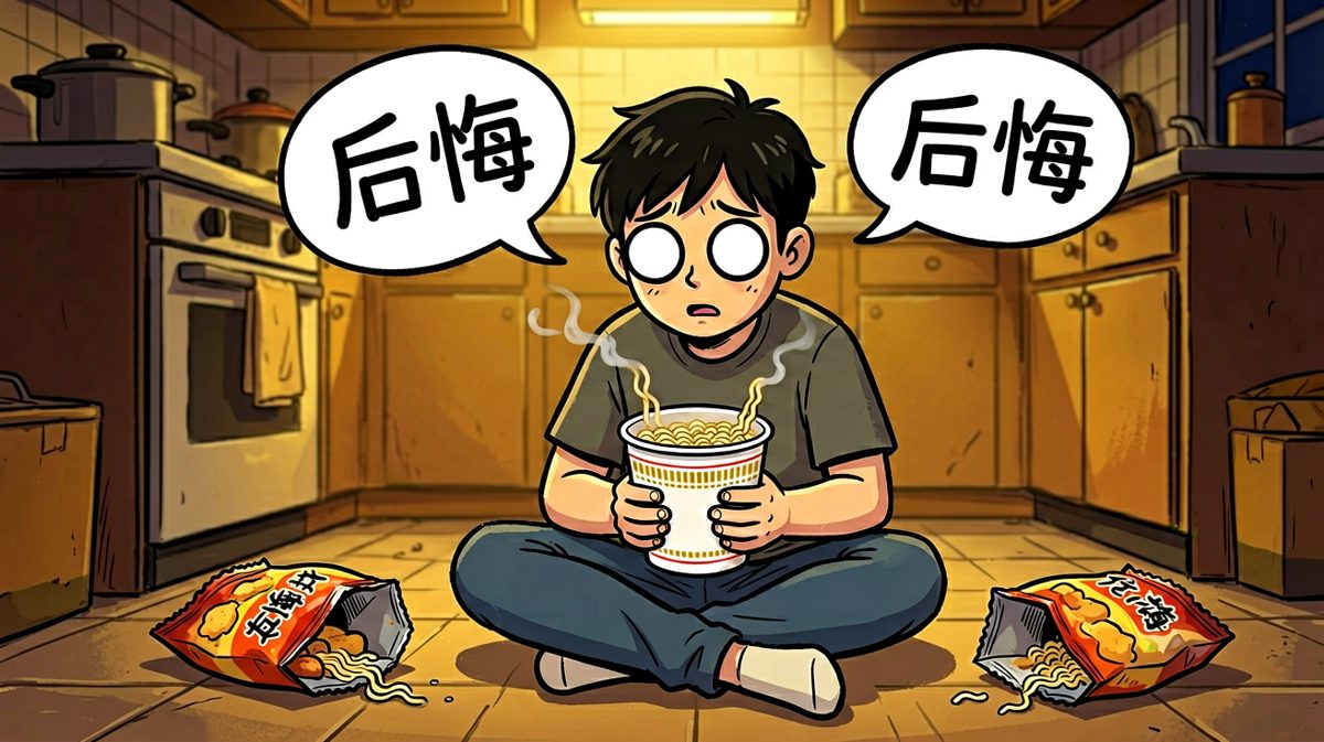 后悔没忍住，含着泪也要把生面吃完