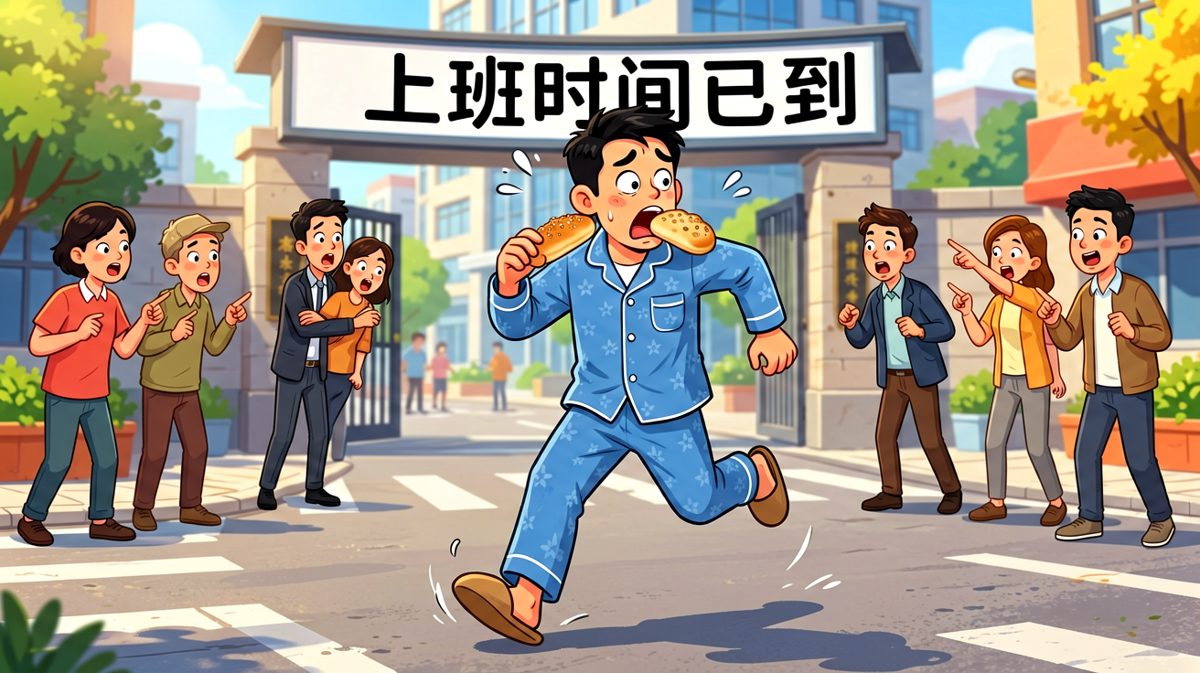 穿着睡衣冲下楼的男人，迟到已无可挽回