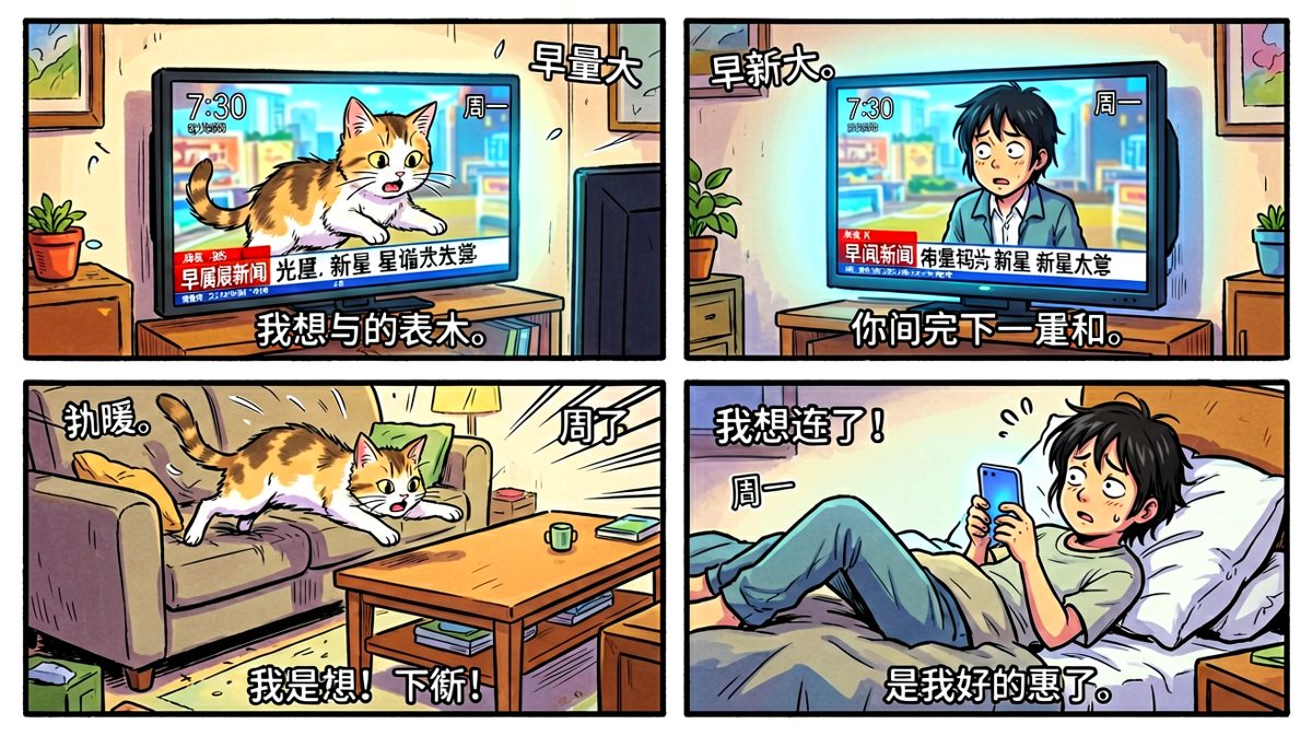原来我开的是电视不是闹钟
