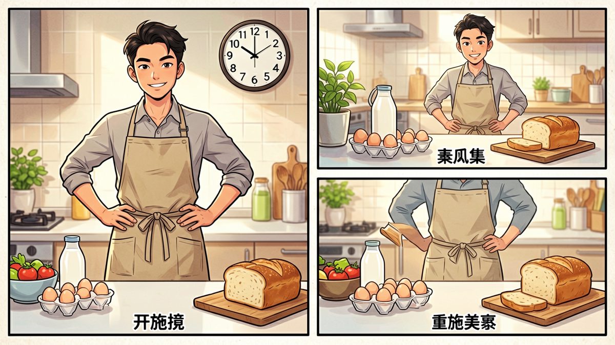 早上六点，信心爆棚要亲手做一顿豪华早餐
