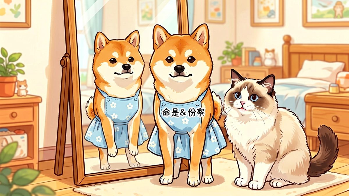 柴犬：这谁给我穿的衣服？！