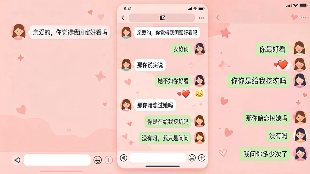 女生连环问的终极陷阱，男生步步沦陷无处可逃