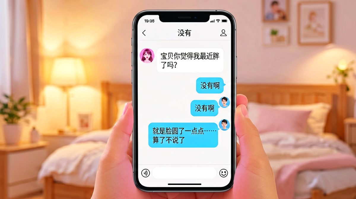 男生回答"胖了吗"的经典自杀式送命题现场