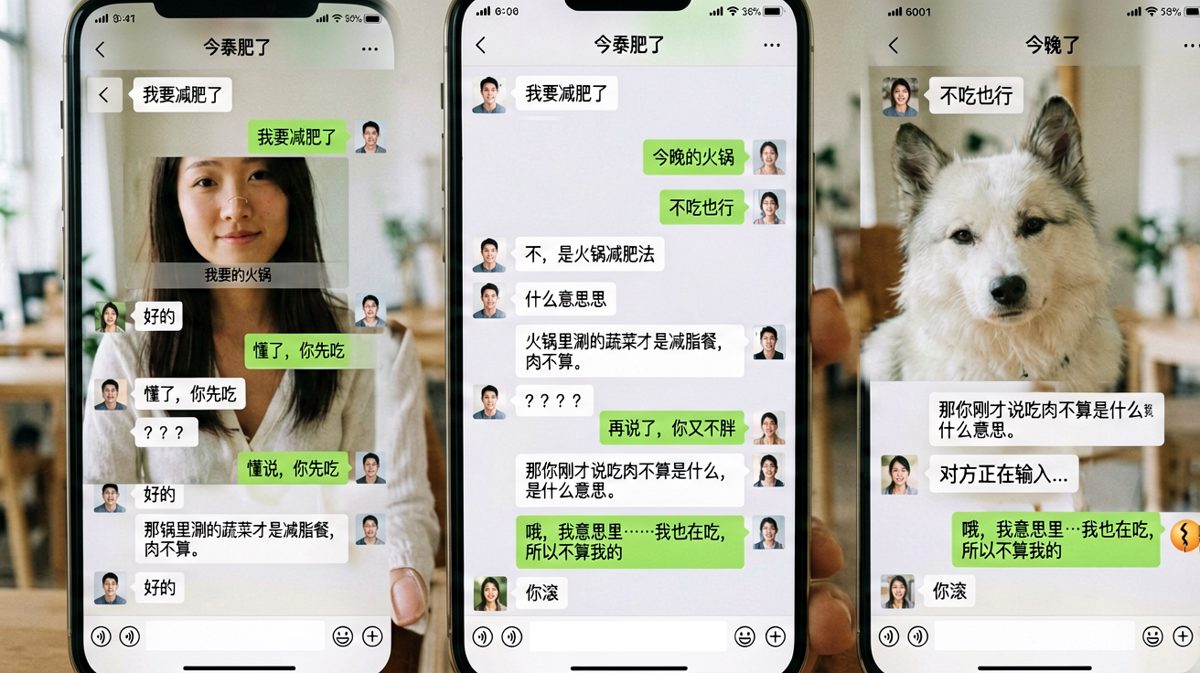 女生说减肥，男生的神逻辑让人哭笑不得