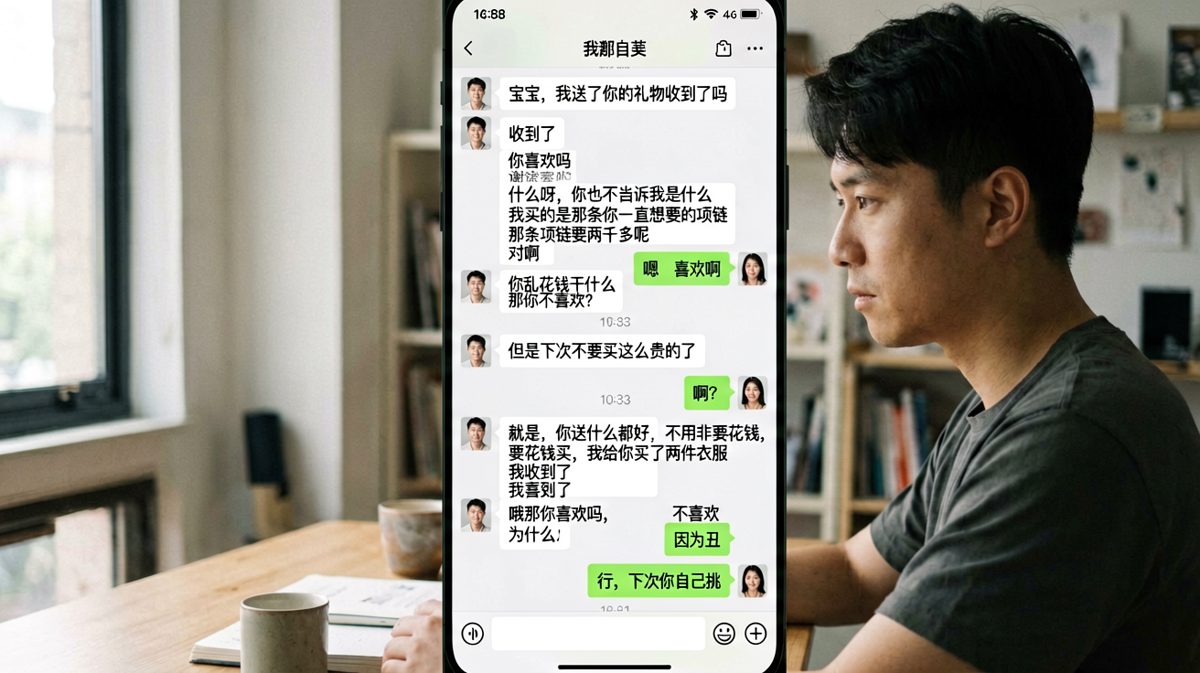 送礼物引发的灾难现场，直女的回复致命一击