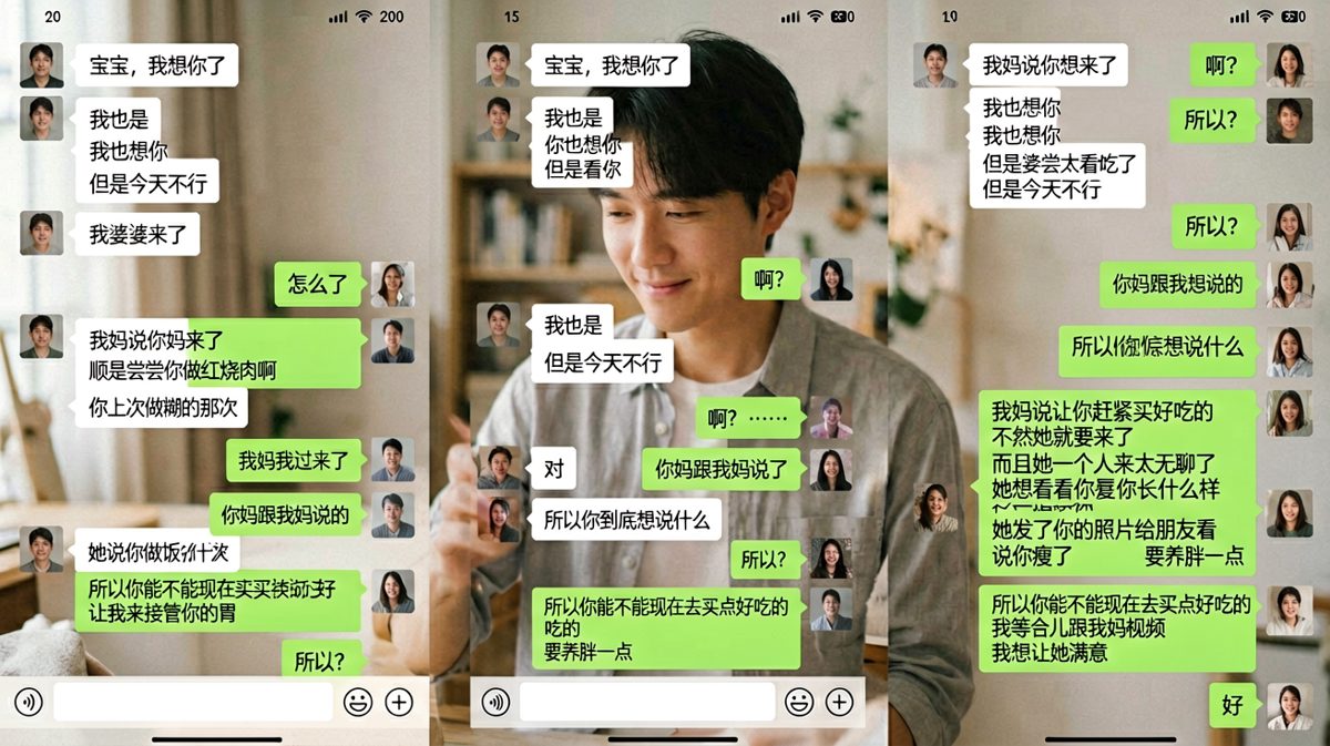 婆婆介入情侣日常，男生的求生欲已拉满