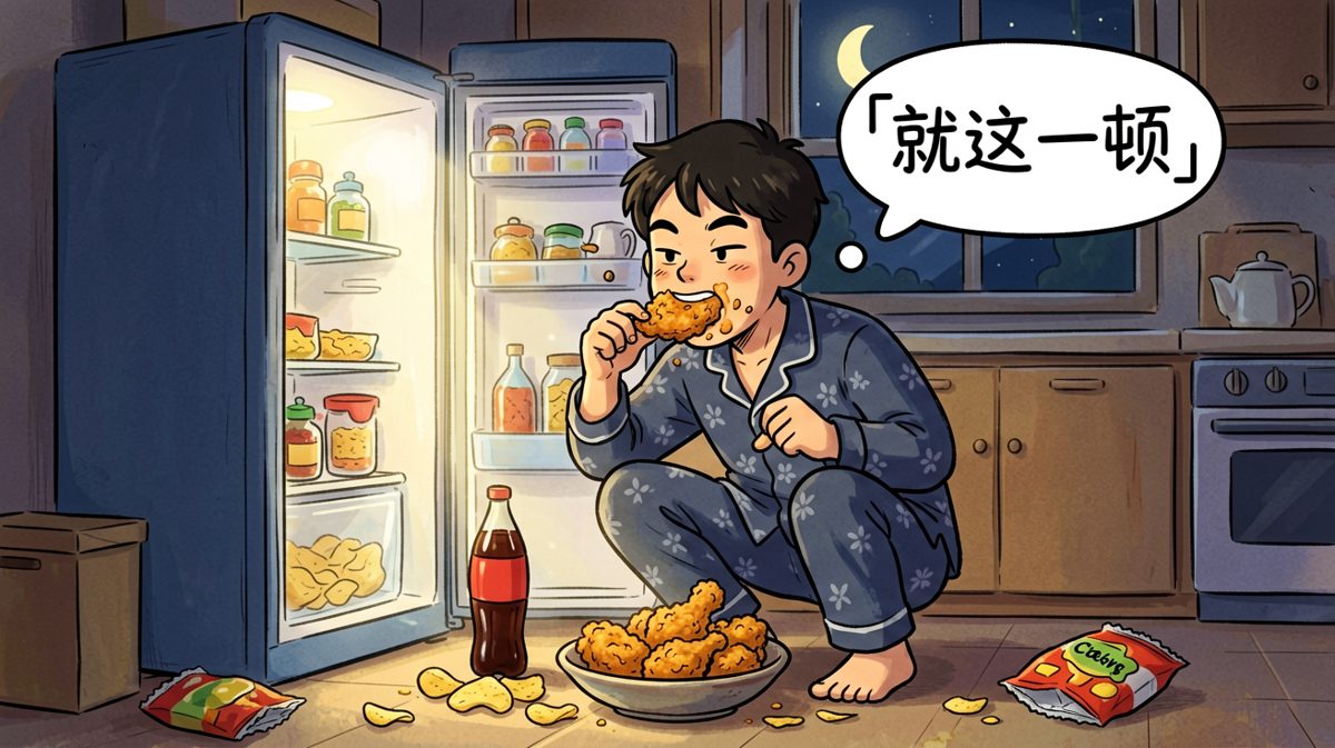 深夜，偷偷开启疯狂进食模式。