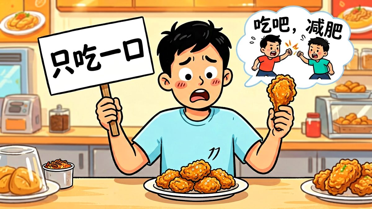 告诉自己'只吃一口'开始妥协