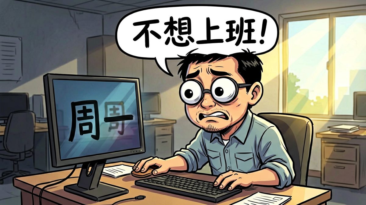 周一早上的你，灵魂还在床上，身体已在工位。
