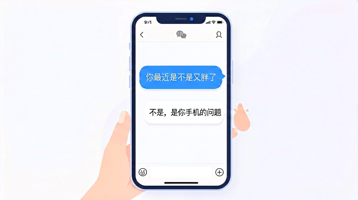女生把长胖的责任推给手机，机智反杀