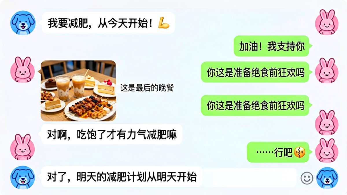 减肥计划的终点是明天