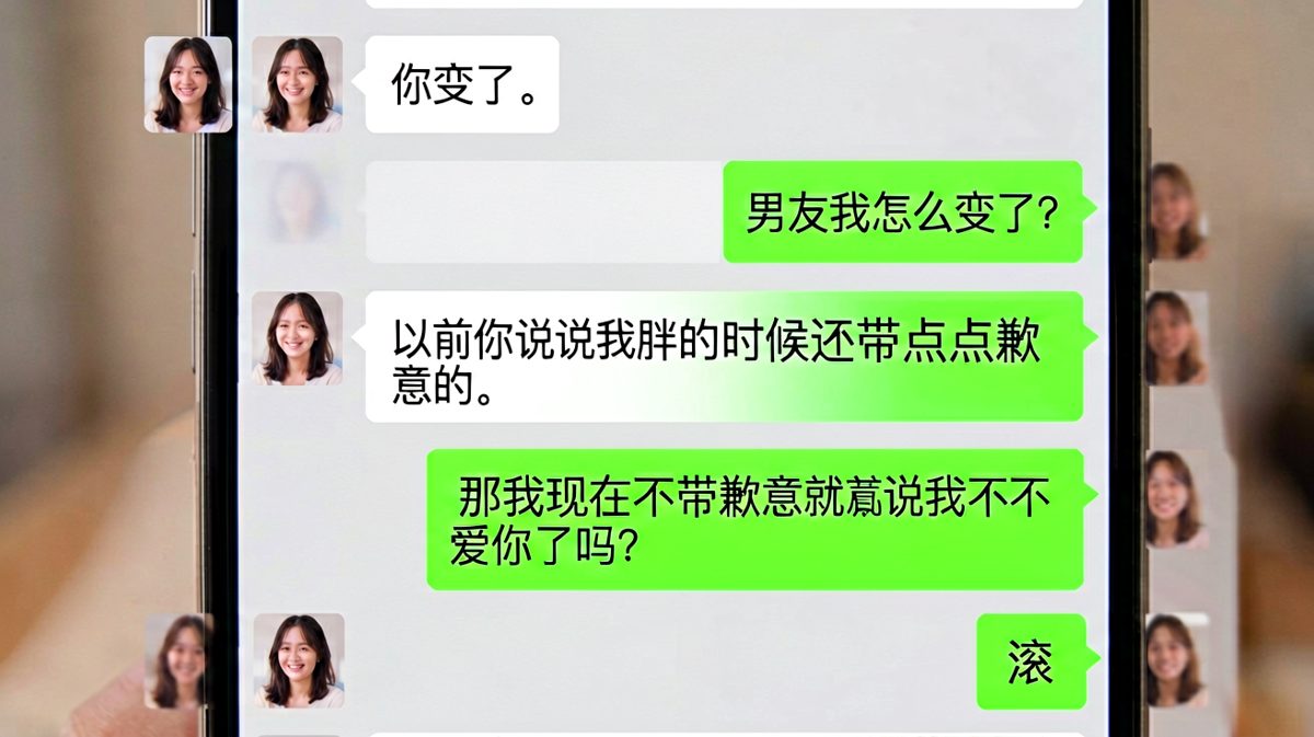 女友说你变了，男友秒懂并反向输出