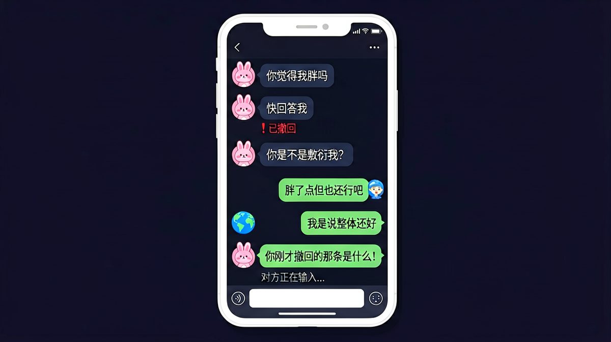 '你觉得我胖吗'的经典送命题，男生越解释越完蛋