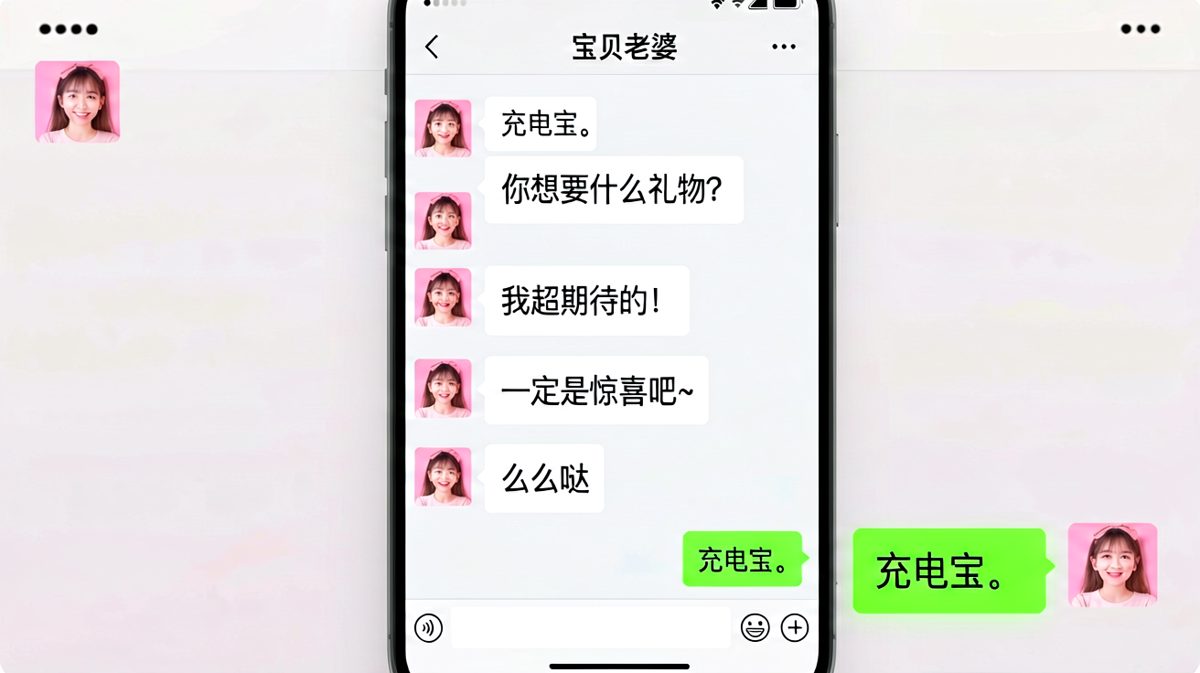 女生精心铺垫想要礼物，男生一个充电宝终结浪漫