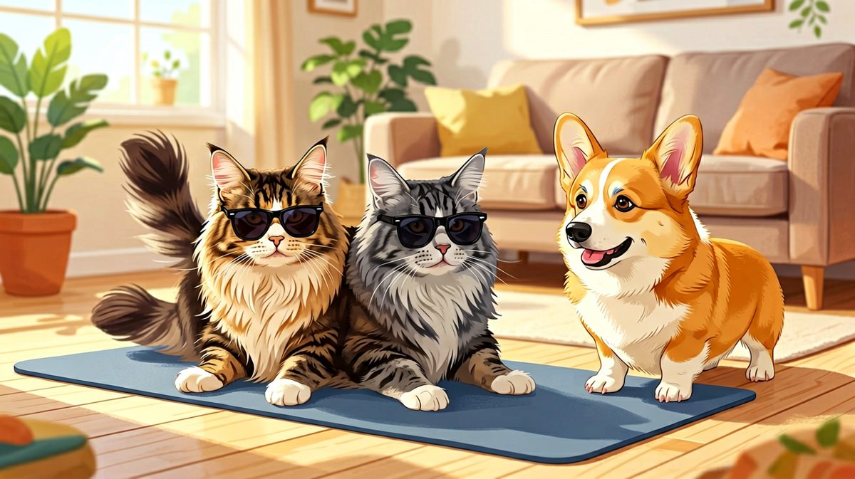 猫：这叫猫式健身，你学不会的，二哈