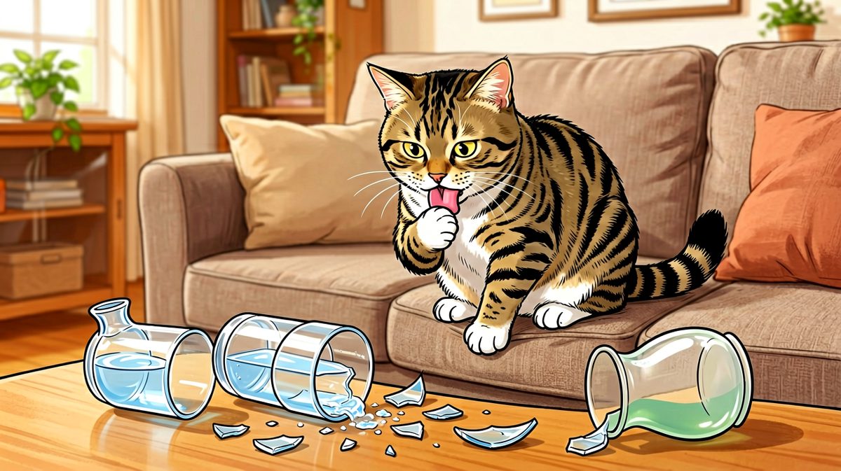 猫：这地板太干净了，我帮你消毒一下