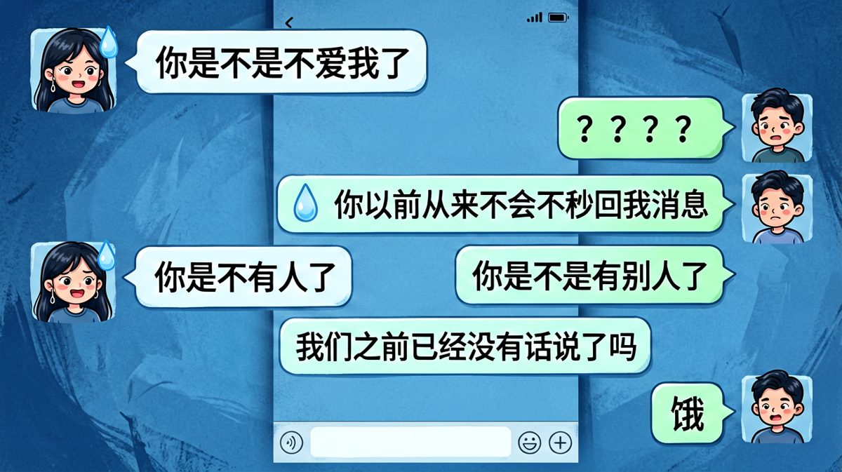 作死三连问被一个饿字终结