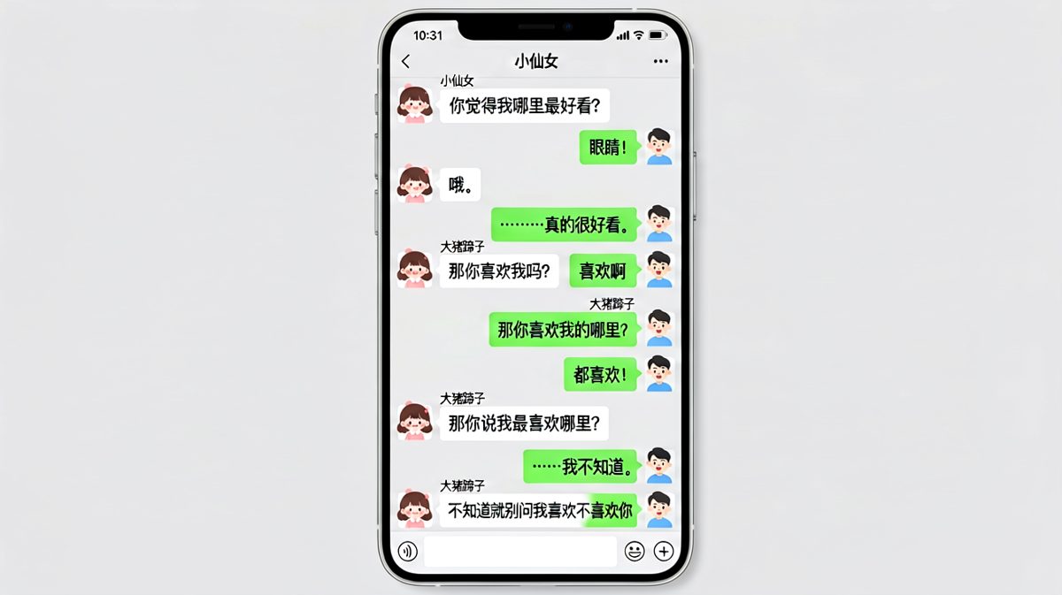 猜心游戏翻车现场：男生被绕进逻辑陷阱，留下满屏问号。