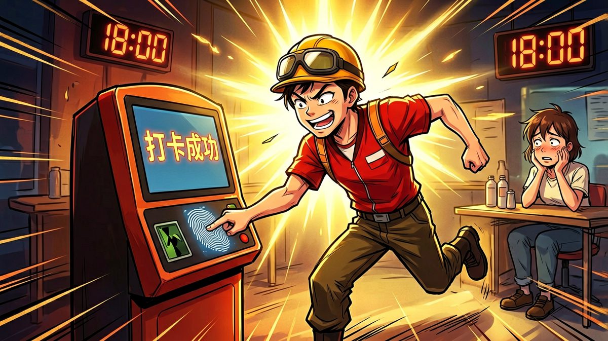 六点一到，谁也不是我离开的障碍。