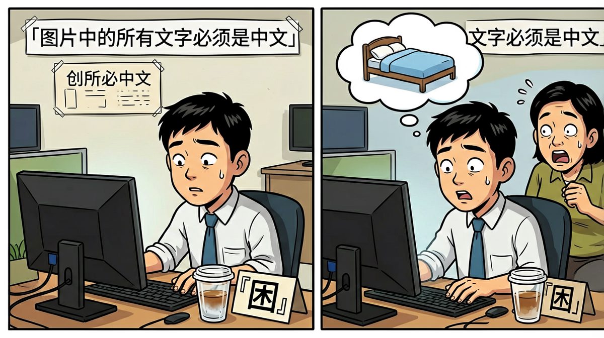 人坐在工位上，魂还在床上。