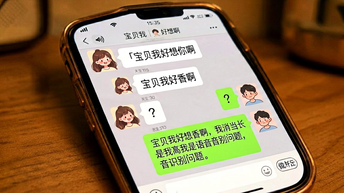 语音转文字的惨烈现场：想你在前，香你在后
