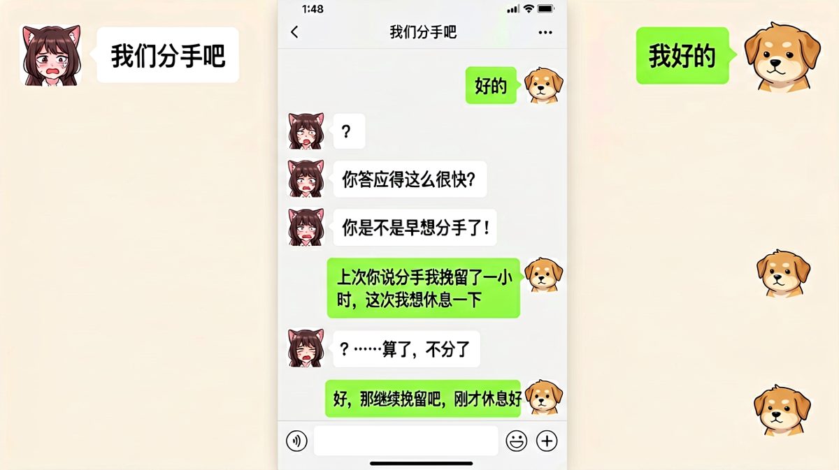 女生提分手只想被哄，男生却用休息哲学完成绝杀。